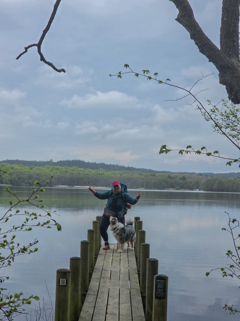 Woman having fun outdoors.