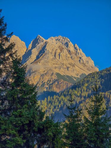 Mountain beauty in bright sunlight